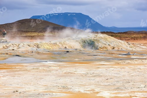 Preview: Active volcanic zone. Geothermical vents sulfur waters. Krafla. Iceland