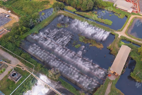 Preview: Aerial top view of industrial factory or plant. architecture building.
