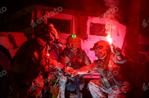 Preview: Soldiers ready to fire during Military Operation at night