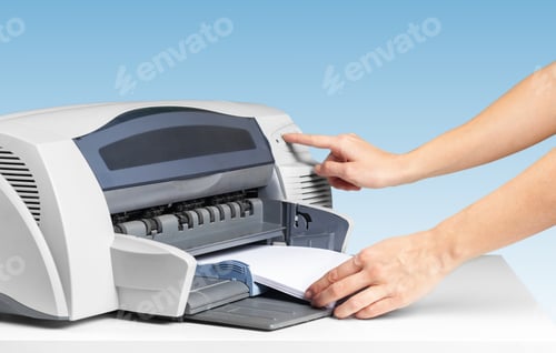 Preview: Printer, copier, scanner. Office table