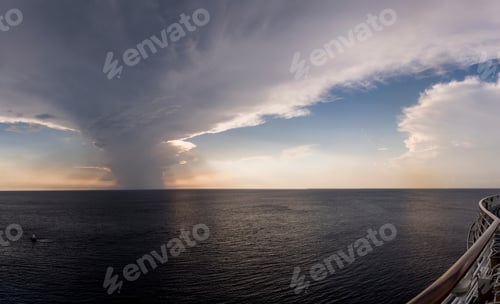 Preview: Sunset view from onboard a cruise ship, Mexico