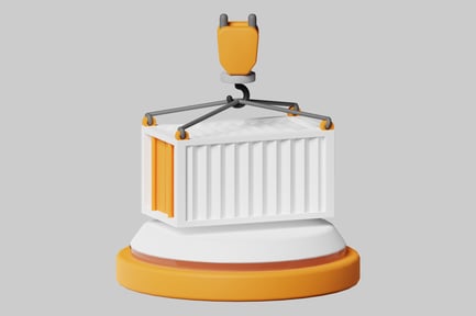 Preview: Cartoon shipping container crane lifter