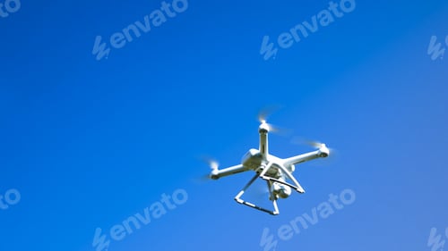 Preview: drone photographed on a blue sky as a background