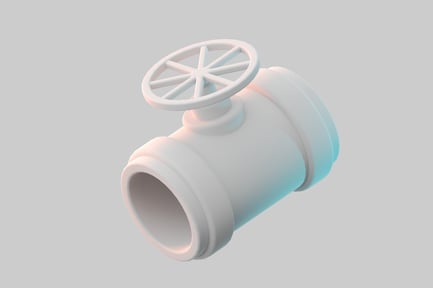 Preview: Piping valve with wheel knob