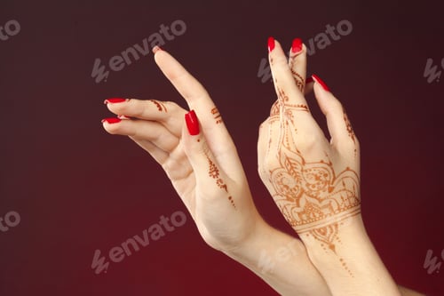 Preview: Woman Hands with mehndi