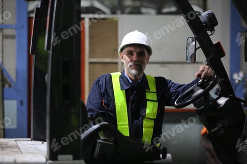 Preview: Man engineer standing on construction site or equipment maintenance work site.