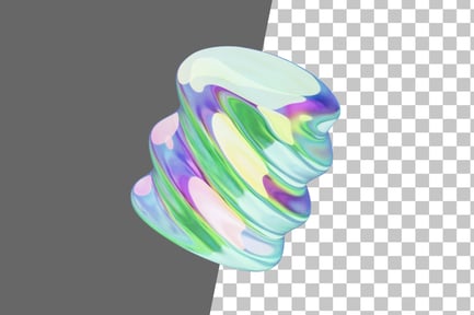 Preview: Twisted Wavy Chrome 3D Icon