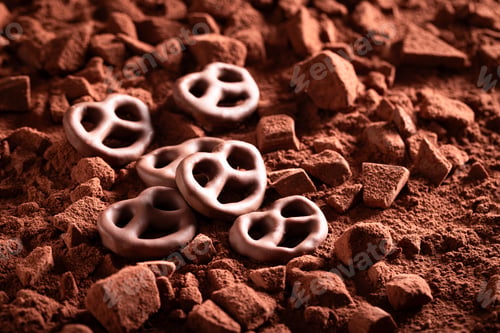 Preview: Dark chocolate pretzels made of chocolate and cookies