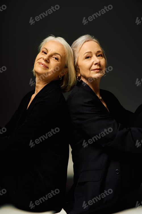 Preview: Mature lesbian couple embraces love and style with confidence and grace