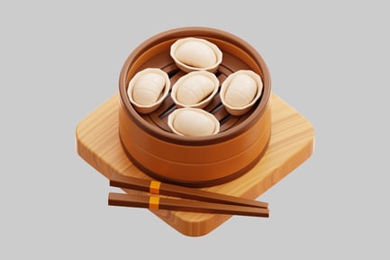 Preview: 3D Korean Mandu Steamer