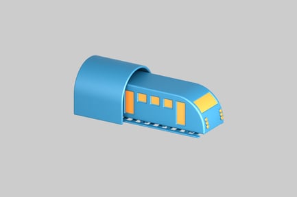 Preview: Toy train with tunnel entrance
