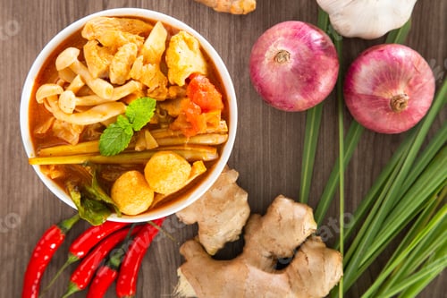 Preview: Tom yam kong or Tom yum, Tom yam is a spicy clear soup typical in Thailand and No.1 Thai Dish