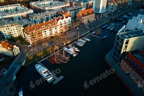 Preview: Aerial view of Gdansk city in Poland