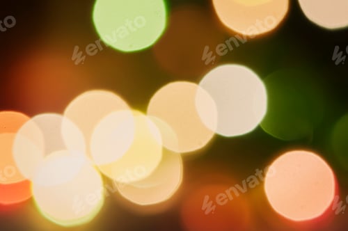 Preview: Christmas card with lights and vintage background