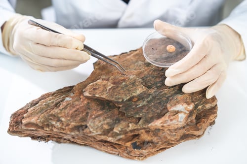 Preview: Geology science laboratory research sample test analysis of nature dirtied ground environment