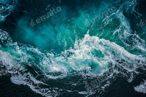 Preview: Waves of water of the river and the sea meet each other during high tide and low tide