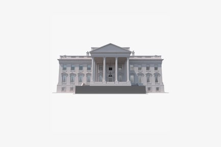 Preview: Symmetrical two-story building with pediment and columns