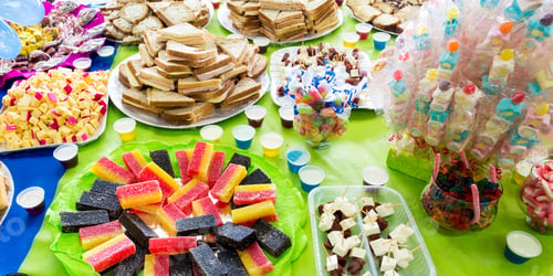 Preview: Colorful Table With Many Delicious For The Kids