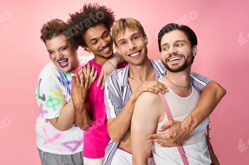Preview: Vibrant celebration of queer identity and friendship with joy and pride in a playful setting