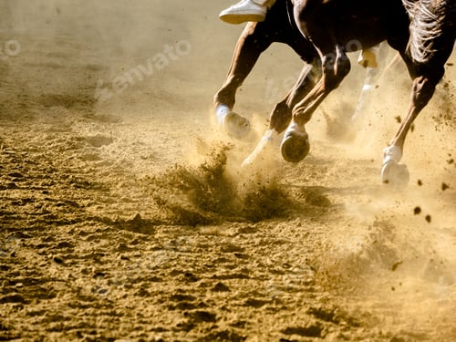Preview: Horse legs running in the track power concept