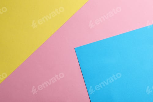 Preview: Colorful paper sheets as background, top view