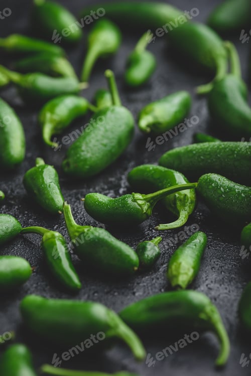 Preview: Jalapeno Peppers on Concrete Background