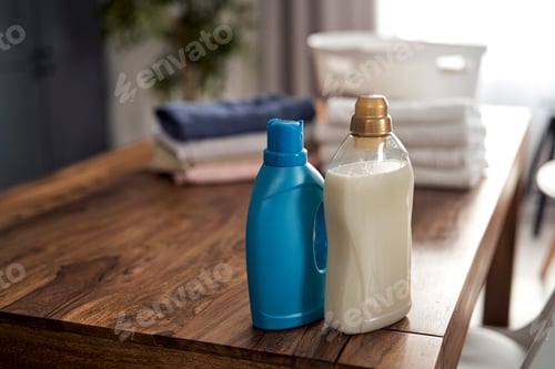 Preview: Close up of detergent for washing on the table