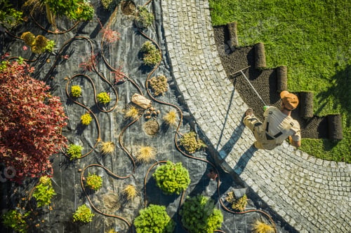 Preview: Landscape Specialist Finishing Newly Developed Garden