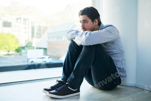Preview: Shot of a young man suffering from a mental breakdown