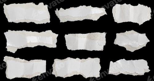 Vista previa: una hoja de papel blanca sobre un fondo negro aislado