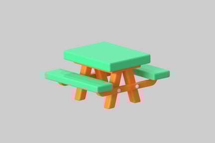 Preview: Cartoon picnic table