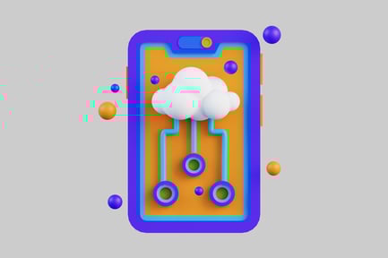 Preview: Cloud phone connection communication concept