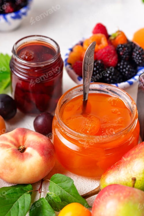 Preview: Assortment of different jams in jars