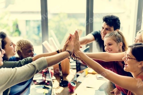 Preview: Teamwork Power Successful Meeting Workplace Concept