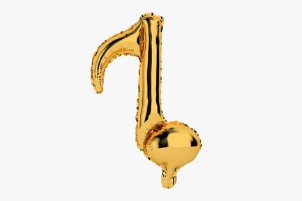 Aperçu: Ballon en aluminium Golden Note