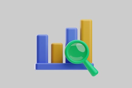 Preview: Business stats and green magnifier