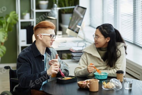 Preview: Young Colleagues Enjoying Lunch Together