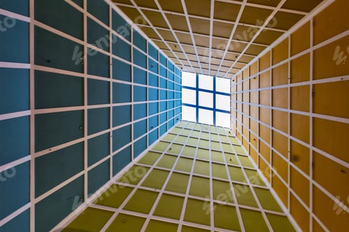 Preview: Looking up at the square sky light at Millenia Walk in Singapore.