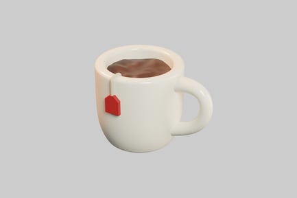 Vorschau: Weißer Teebecher mit Teebeutel