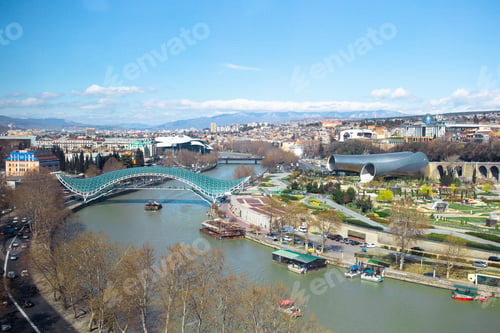 Preview: Old city, new Summer Rike park, river Kura, the European Square and the Bridge of Peace