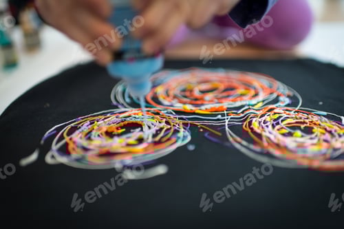 Preview: Mickey puff paint shirt