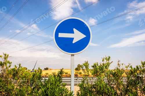 Preview: Single direction arrow sign, continue forward with motivation.