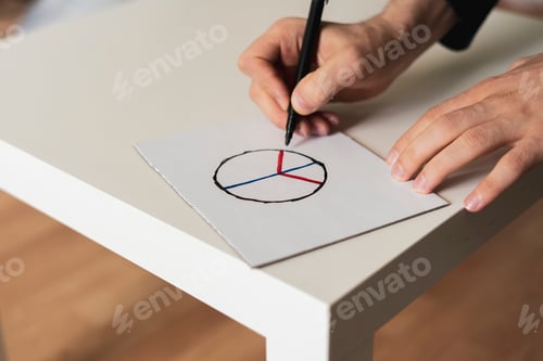 Preview: a hand drawing peace sign symbol, no war concept