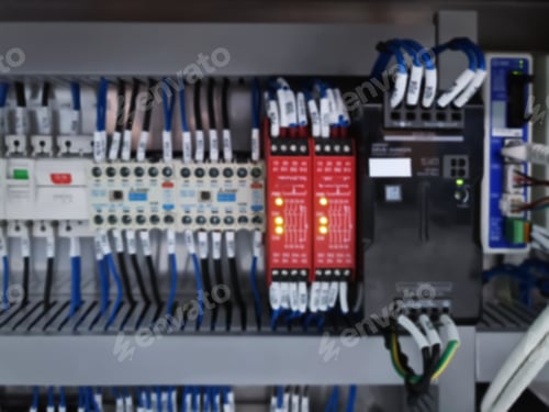 Preview: Electrical Wiring System in Control Panel at Workplace