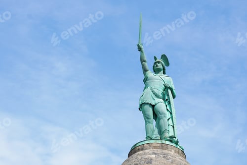 Preview: close-up Hermannsdenkmal in Gemany, a memorial for cherusci war chief Arminius or Hermann in German