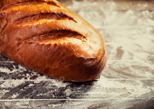 Preview: Delicious bread on a wood table
