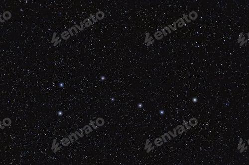 Preview: Big Dipper in the constellation of Ursa Major in the sky full of stars