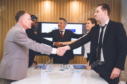 Preview: Celebrate victory to business success with colleagues. co-worker partner Business celebration party