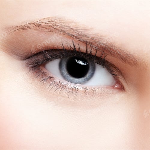 Preview: Close Up Portrait Of Beautiful Young Woman Eye Zone Make Up