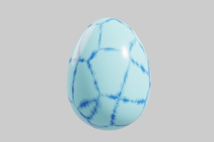 Preview: Blue egg with veins.